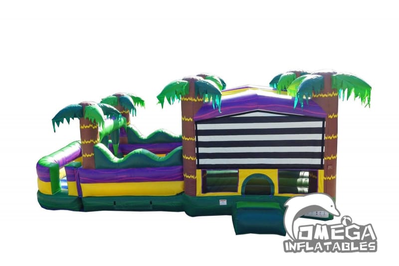 30FT Palm Beach Obstacle Bounce House