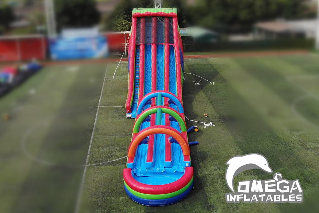 32FT Triple-Lane Giant Inflatable Water Slides for Sale
