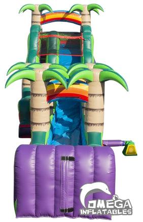 50ft Tropical Paradise Water Slide - Omega Inflatables Factory