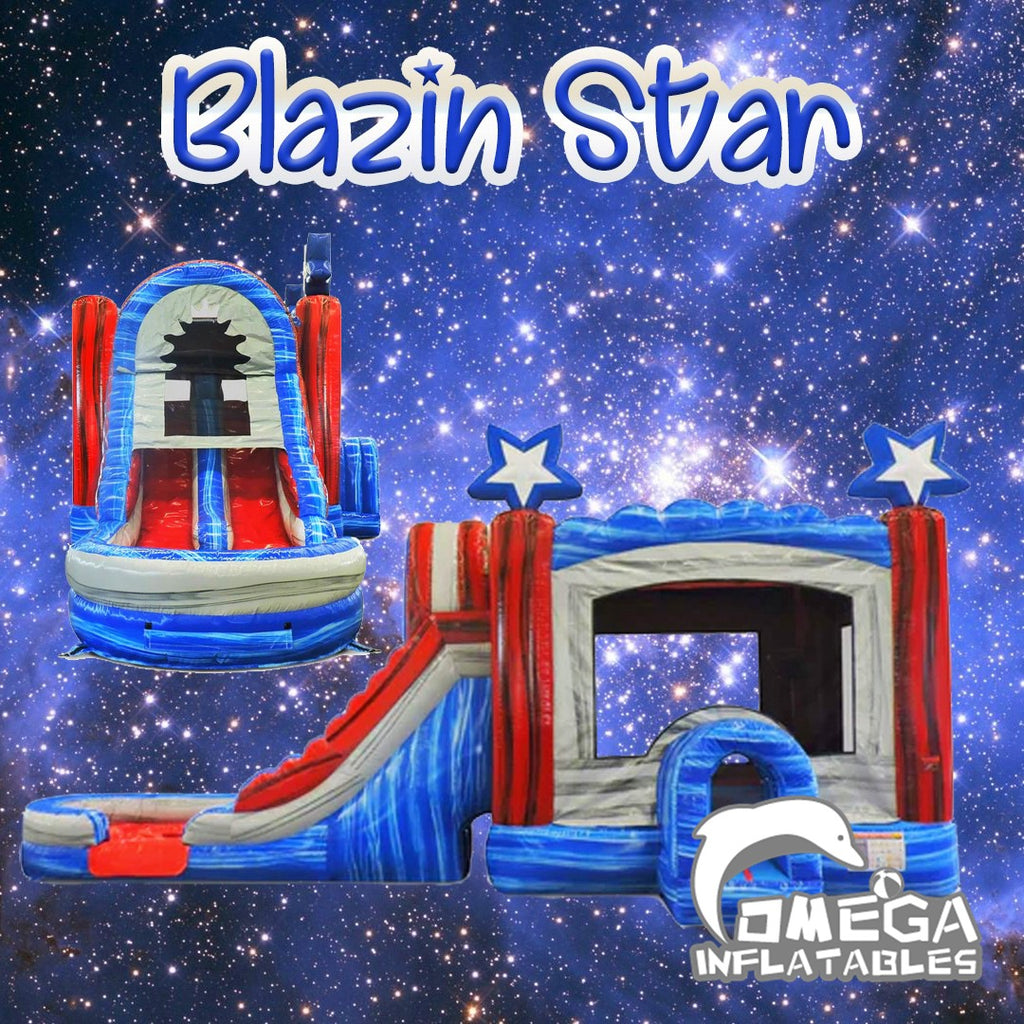 Commercial Inflatable Blazin Star Water Combo