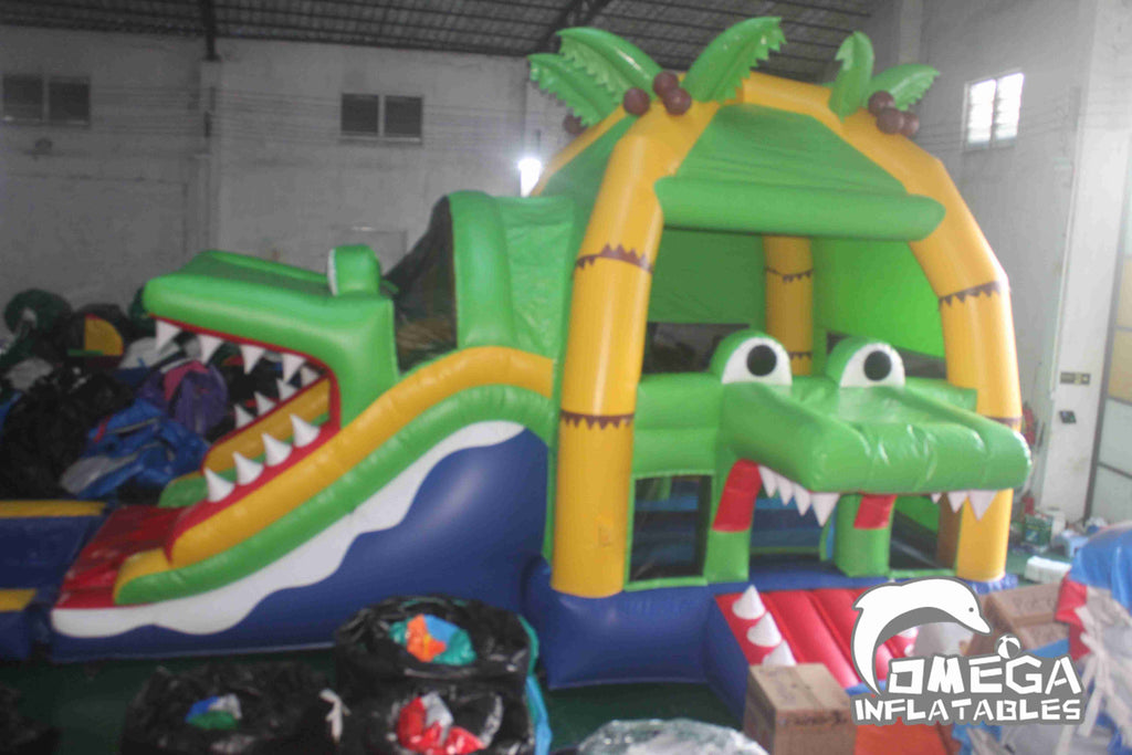 Inflatable Crocodile Jumper Water Combo (Small Version)