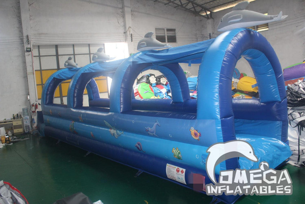 Dolphin Slip N Slide Commercial Slip and Slide for Sale - Omega Inflatables Factory