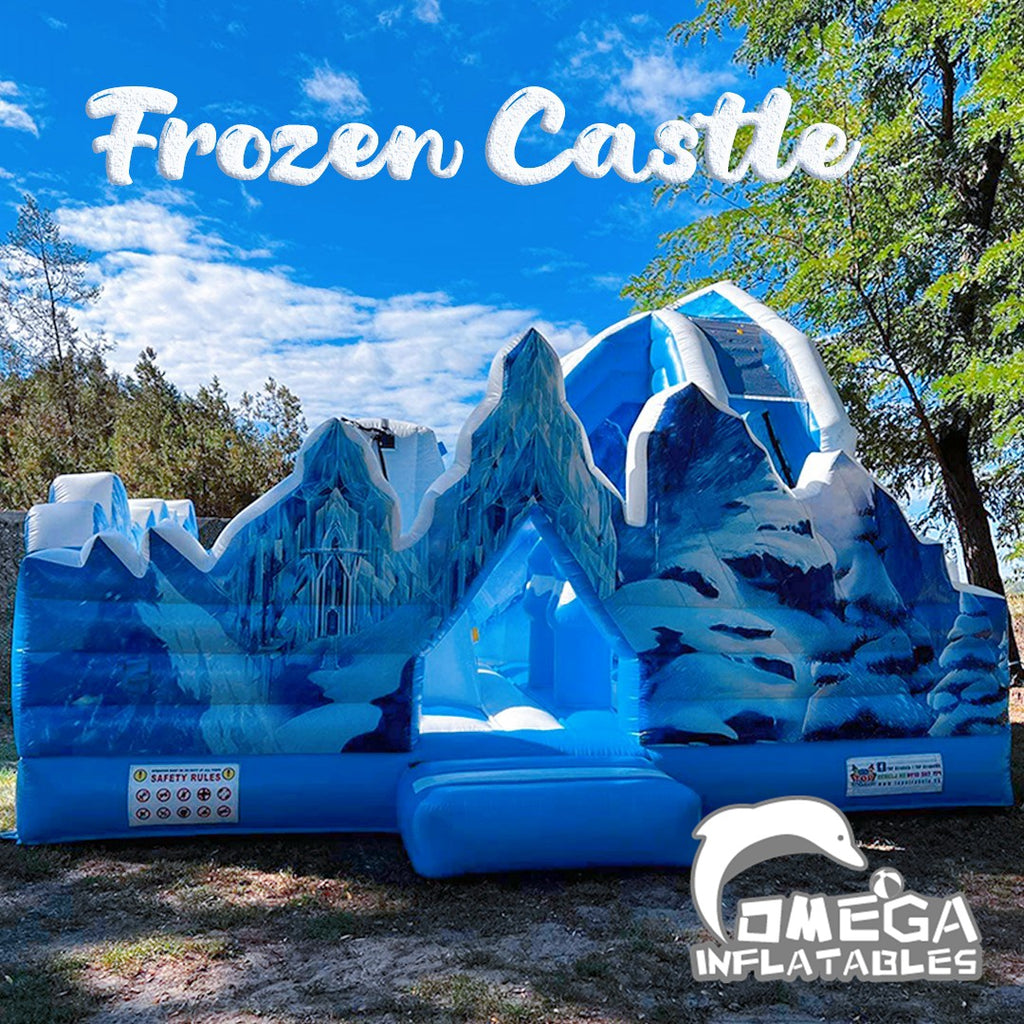 Frozen Castle Inflatable Playzone Big Bounce House for Sale