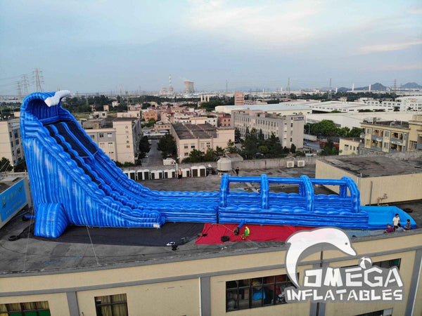 Omega Inflatables Factory - 36FT Blue Monster Crush Inflatable Water Slide