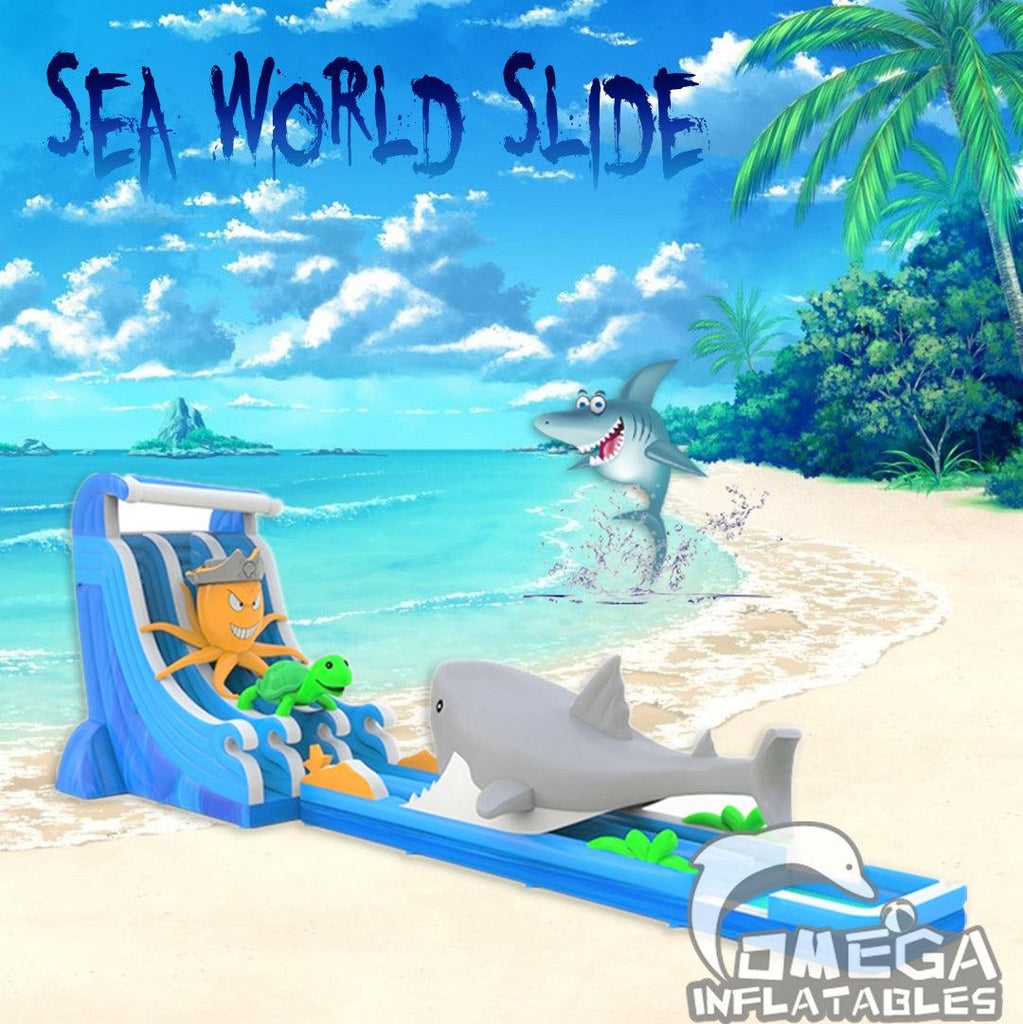 23FT Sea World Water Slide - Omega Inflatables Factory