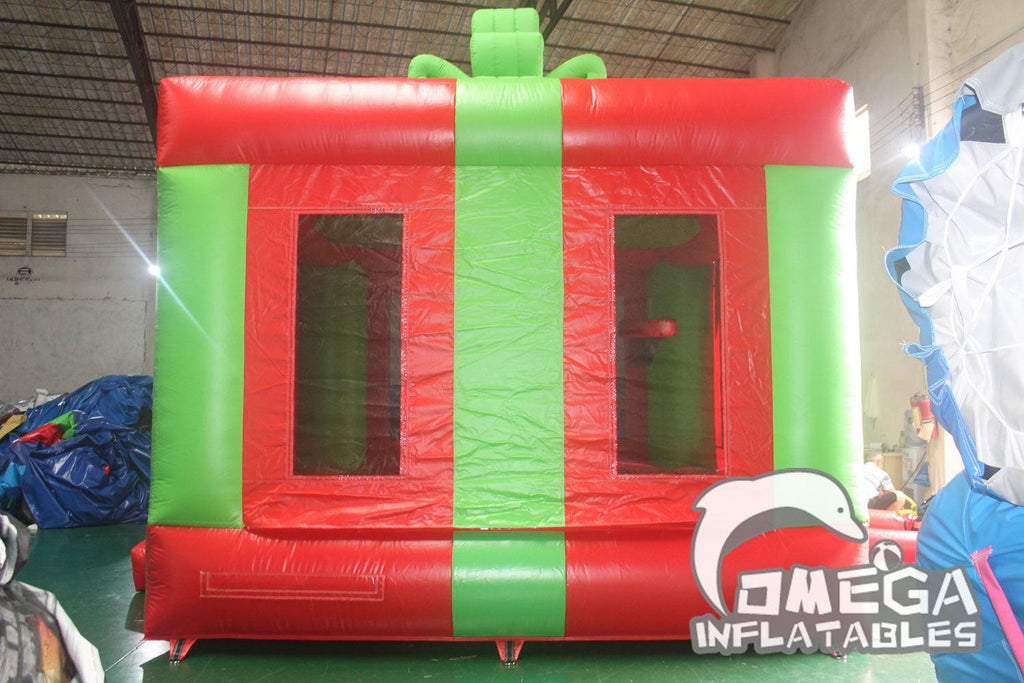 Gift Box Bounce House / Jumper (Red and Green) - Omega Inflatables Factory