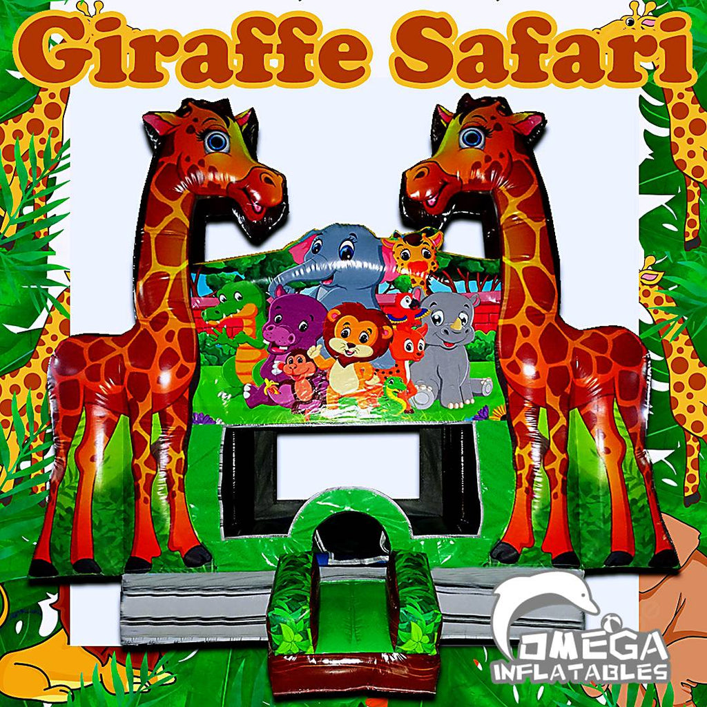 Giraffe Safari Commercial Inflatable Bounce House