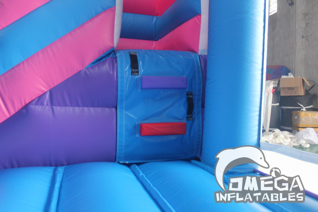 Pink Bounce House Combo With Double Slides