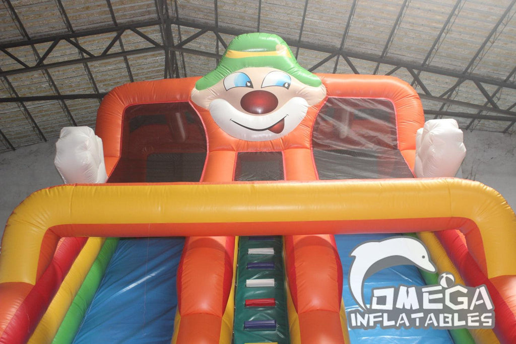 Inflatable Circus Clown Double Lane Slide
