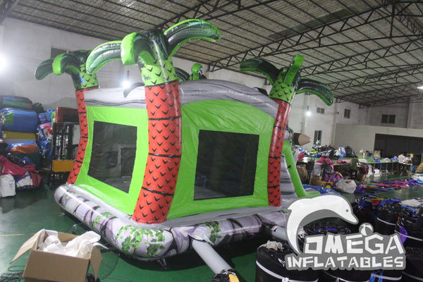 Jr Inflatable Cave Omega Inflatables Factory - The Jurassic Cave Wet Dry Combo Water Moon ...
