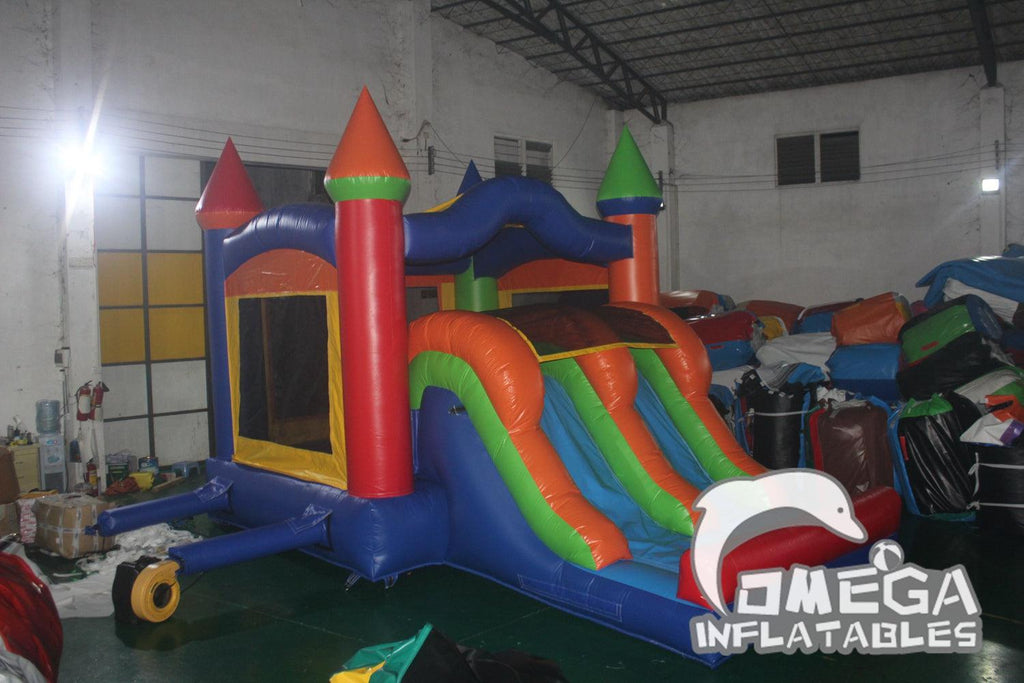 Kids Modern Rainbow Inflatable Combo - Omega Inflatables Factory