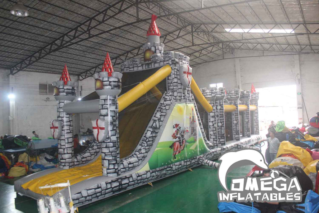 Medieval Inflatable Rides Omega Inflatables Factory - Knight Castle Medieval Obstacle Course