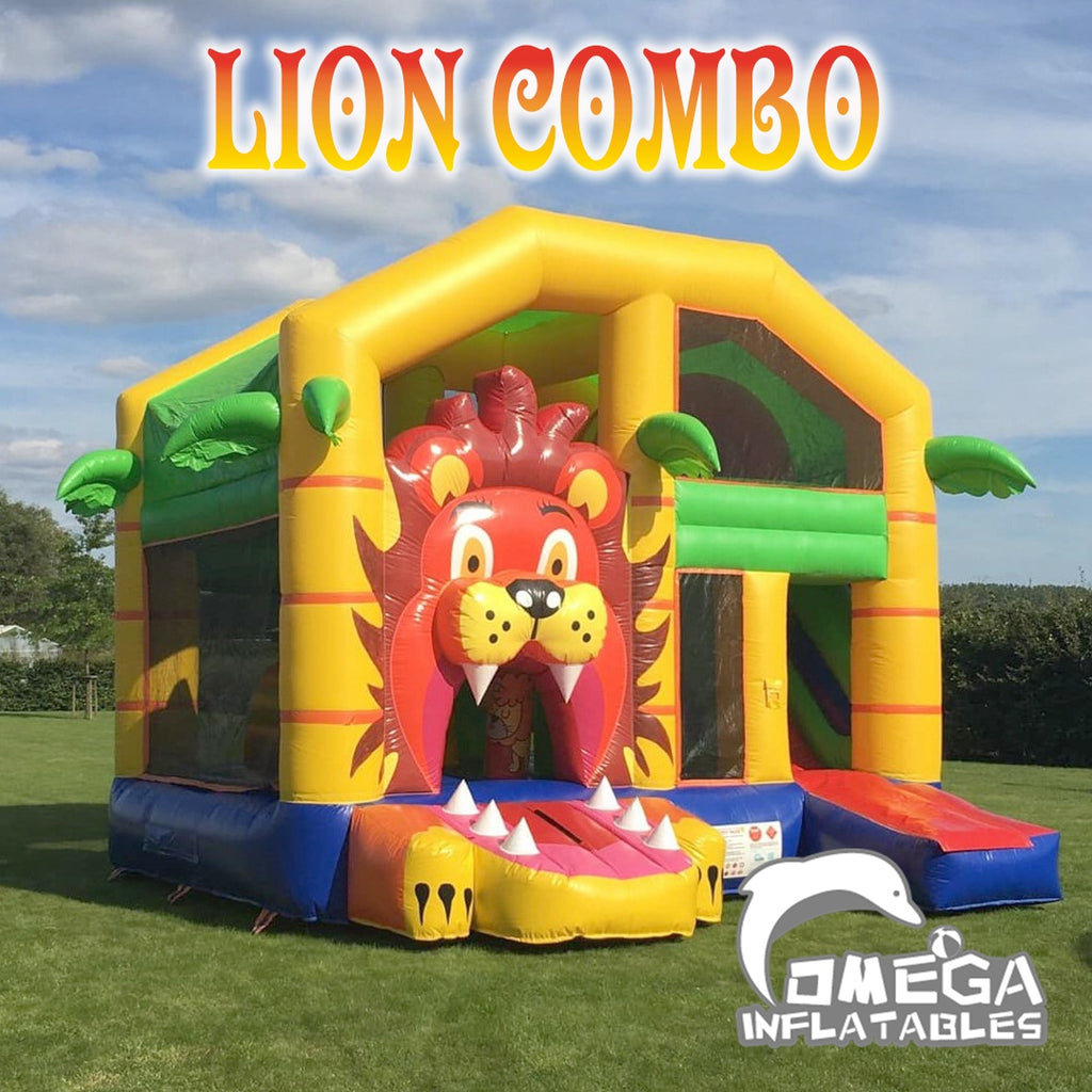 Inflatable Lion Combo with Roof