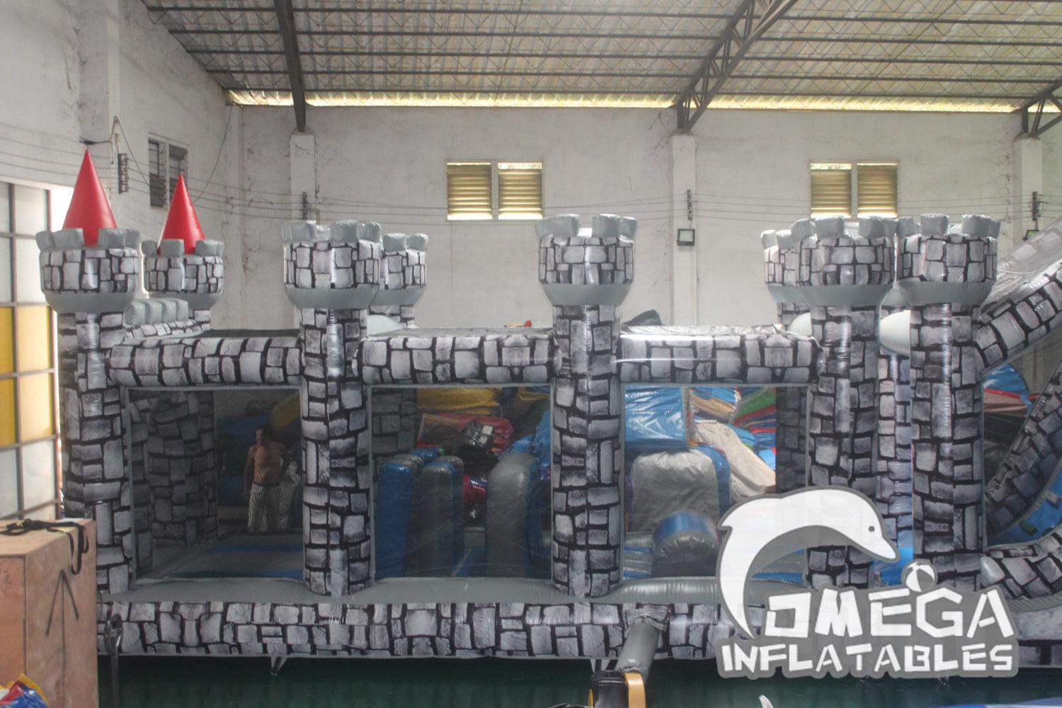 Medieval Inflatable Rides Omega Inflatables Factory - Knight Castle Medieval Obstacle Course