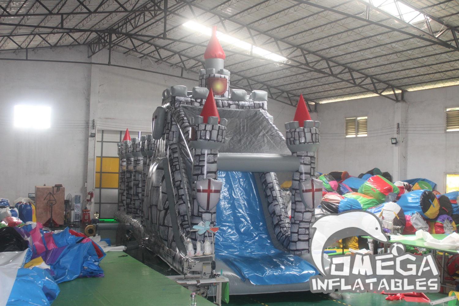 Medieval Inflatable Rides Omega Inflatables Factory - Knight Castle Medieval Obstacle Course