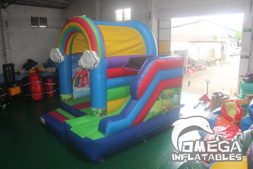Mini Unicorn Inflatable Bounce House Combo for Sale