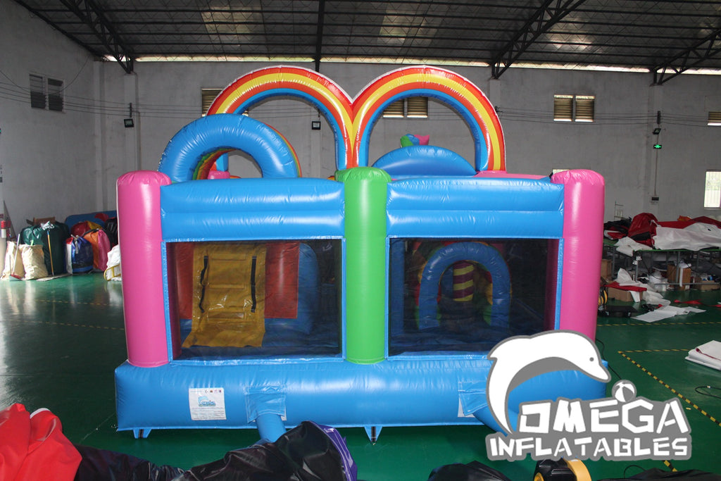 Commercial Inflatable Multiplay Unicorn Bouncy Castle