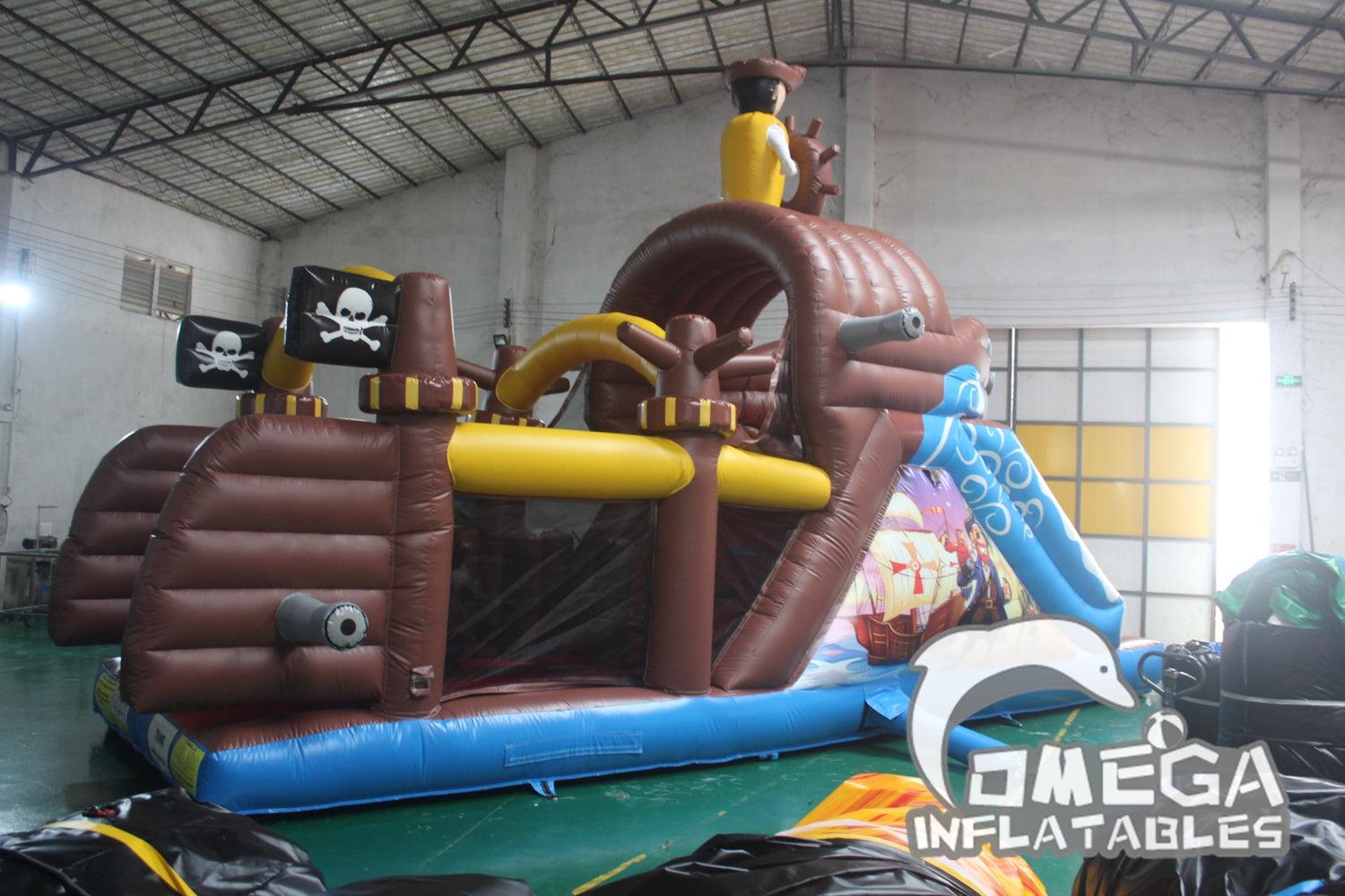 Pirate Inflatable Obstacle Course Omega Inflatables Factory - Pirate Ship Inflatable Obstacle Course