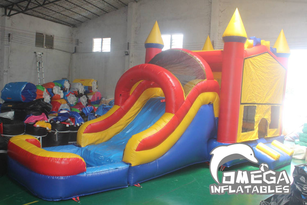 Rainbow Mega Wet Dry Combo Commercial Inflatables for Sale