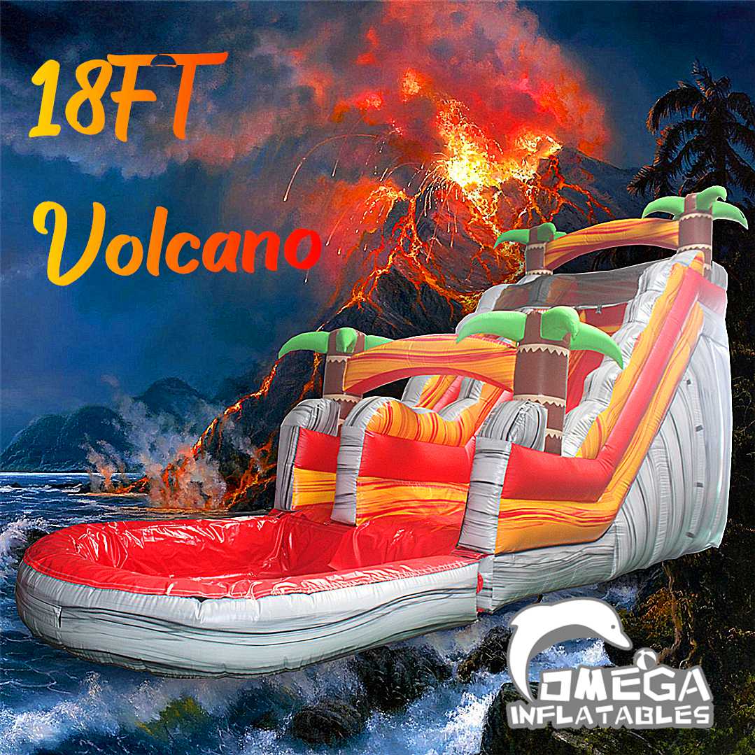 Omega Inflatables Factory - 18ft Volcano Water Slide