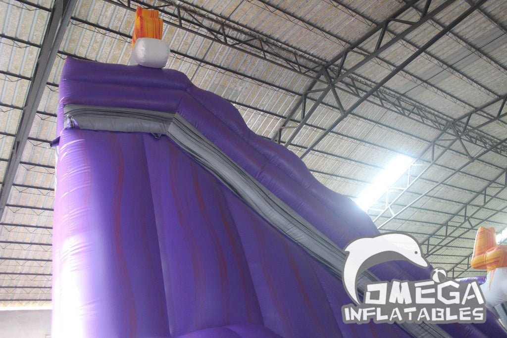 25FT Purple Thunder Inflatable Water Slide - Omega Inflatables Factory