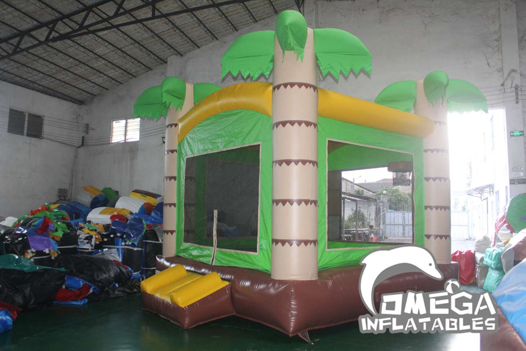 Tropical Palm Tree Bounce House Commercial Inflatable Bouncers for Sale