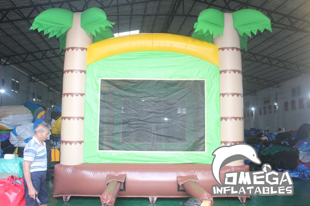 Tropical Palm Tree Bounce House Commercial Inflatable Bouncers for Sale