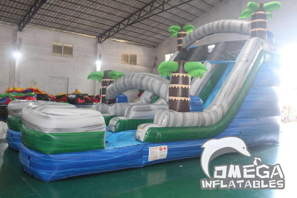 15FT Tropical Inflatable Water Slide for sale