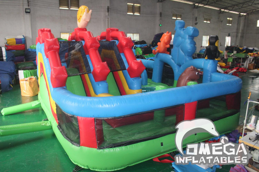 Wild Animal Zoo Bouncer - Omega Inflatables Factory