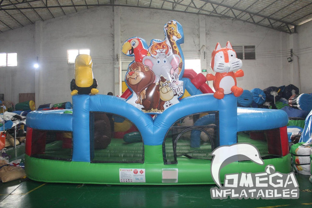 Wild Animal Zoo Bouncer - Omega Inflatables Factory