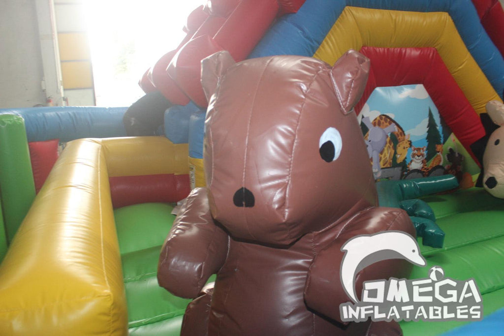 Wild Animal Zoo Bouncer - Omega Inflatables Factory