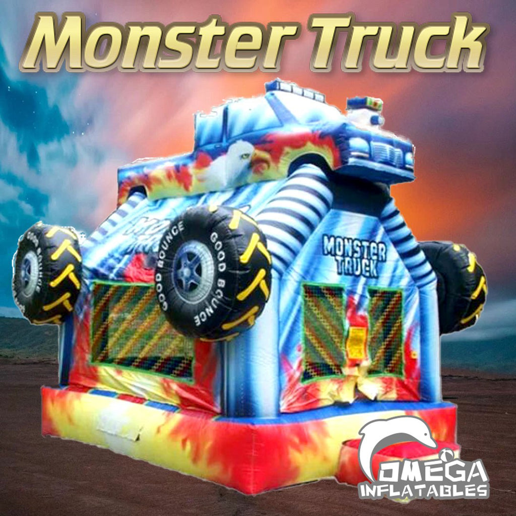 Monster Truck Bounce House | Omega Inflatables Factory