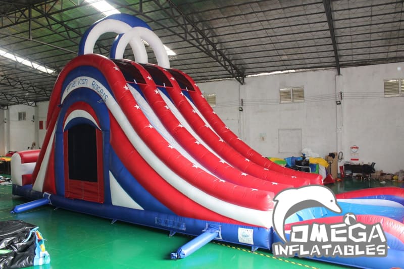 American Slide Inflatable Omega Inflatables Factory - American Racers Water Slide
