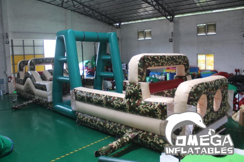 Omega Inflatables Factory - Boot Camp Challenge Obstacle Course with Pool
