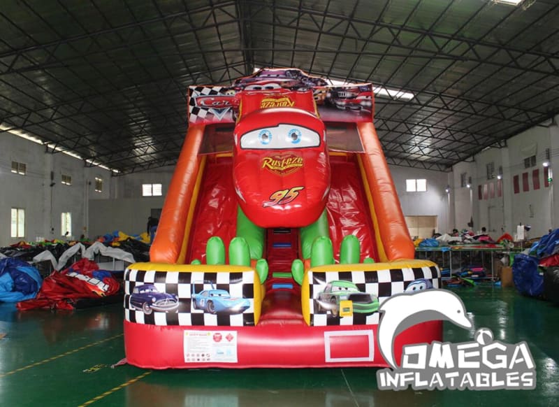 Omega Inflatables Factory - Cars Themed Dry Slide