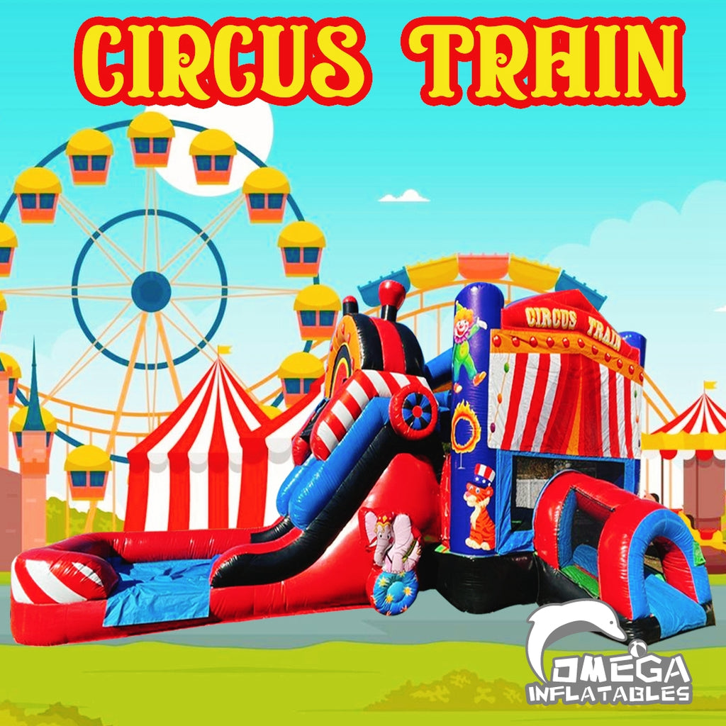 Commercial Inflatable Circus Train Combo
