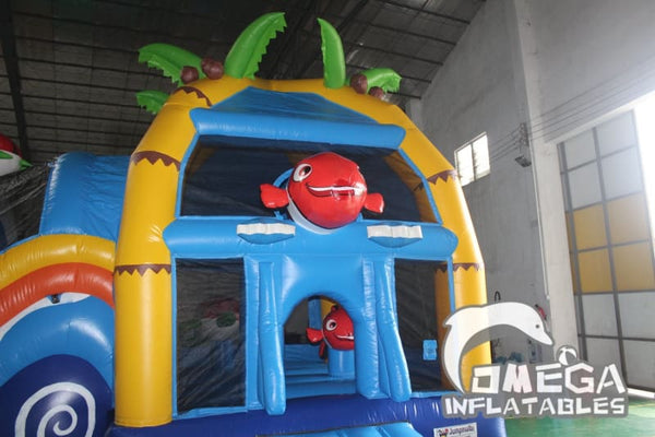 Omega Inflatables Factory - 3 in 1 Farm Activity Play & Slide