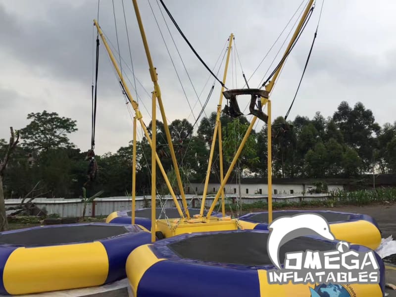 Commercial 4 Persons Inflatable Bungee Trampoline