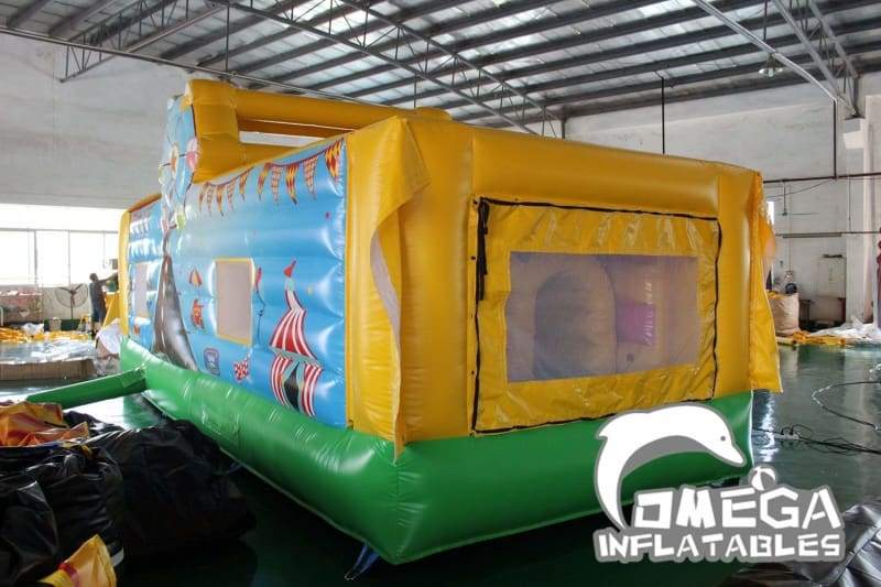 Amusement Park Themed Inflatable Obstacle Course (Two Sections) - Omega Inflatables Factory