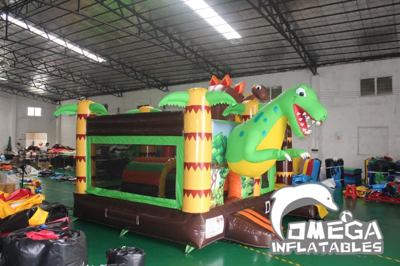 Dino World Slide/Bouncer/Obstacle Course Combo Inflatable