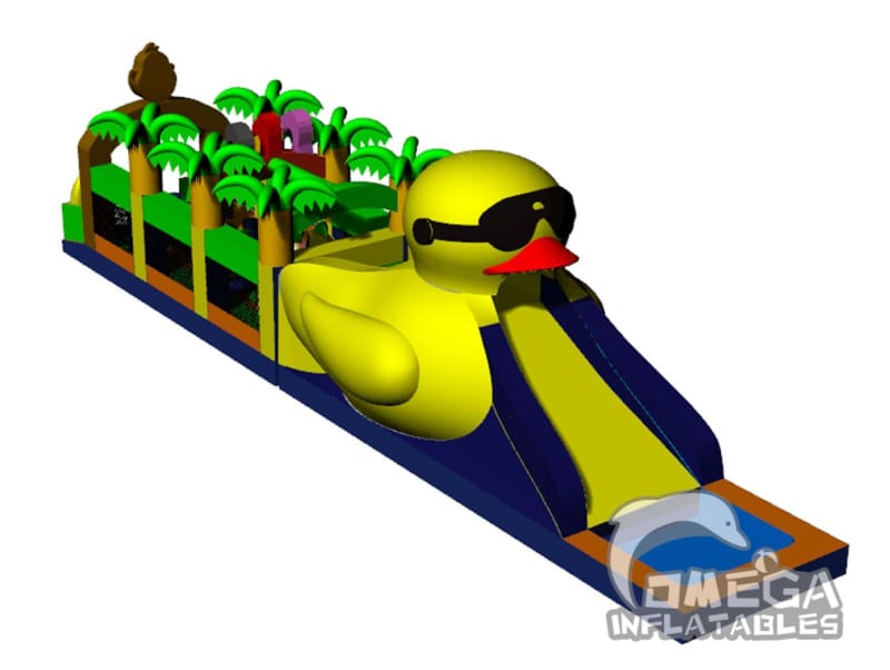 Duck and Jungle Inflatable Obstacle Course