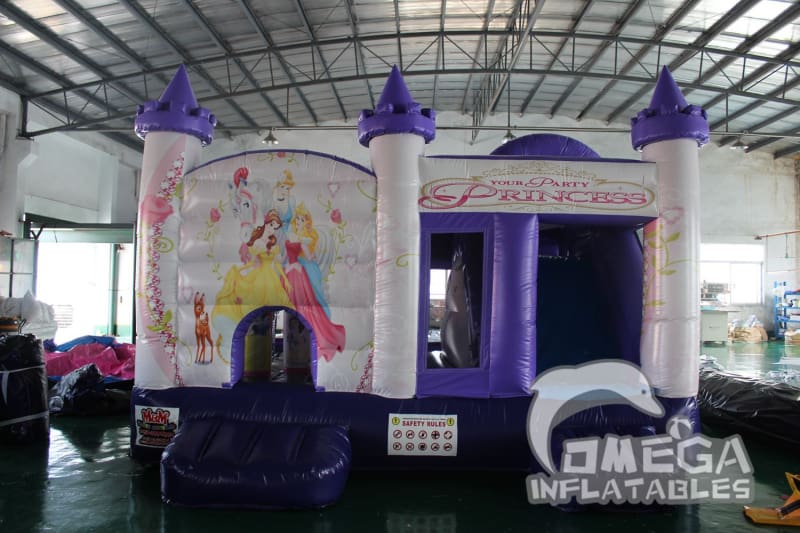 Fancy Princess Bouncy Castle with Slide