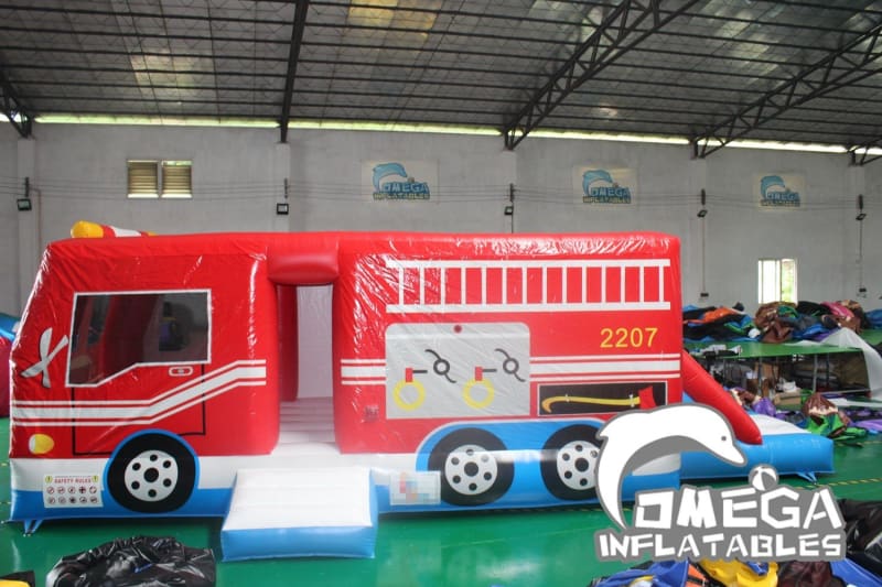 Fire Truck Bouncer Slide Combo