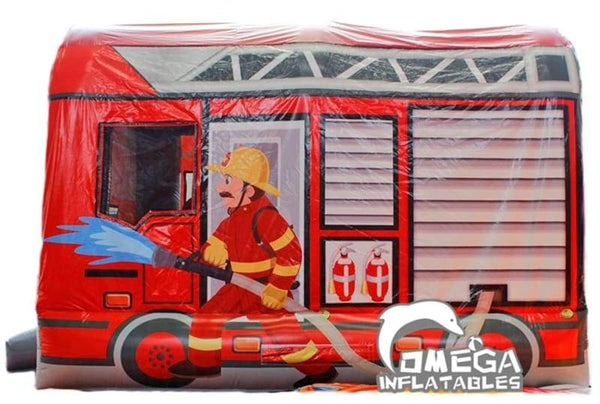 Omega Inflatables Factory - Fire Truck Inflatable Slide Commercial ...