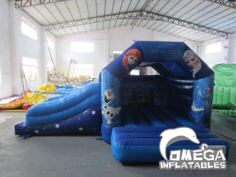 Frozen Inflatable Bouncy Castle with Slide - Omega Inflatables