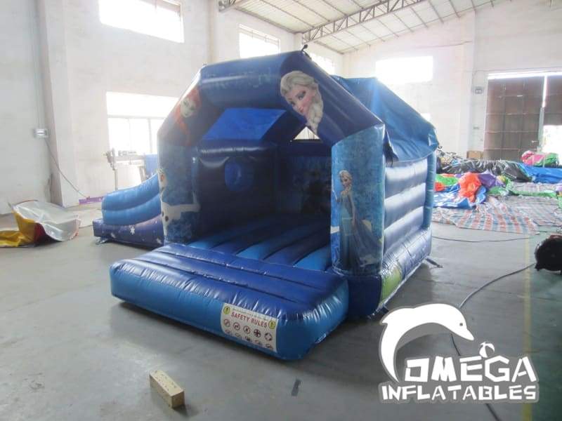 Frozen Inflatable Bouncy Castle with Slide - Omega Inflatables