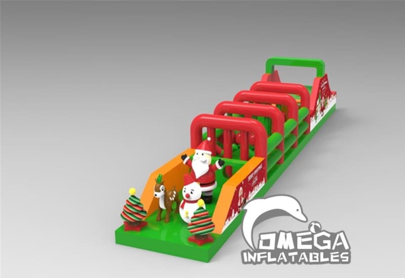 Giant Inflatable Christmas Obstacle Course