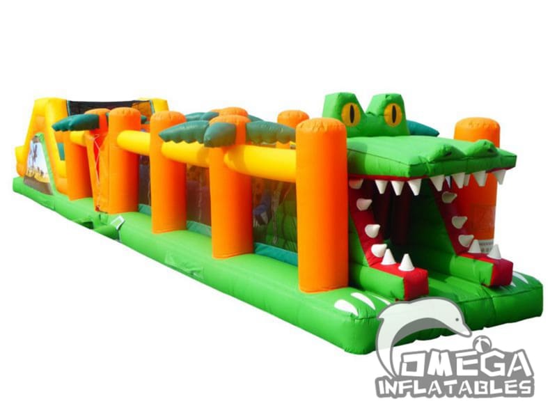 Inflatable Crocodile Obstacle Course