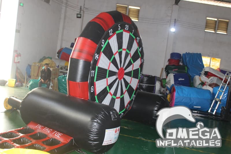 Inflatable Dart Board with Tic Tac Toe Game