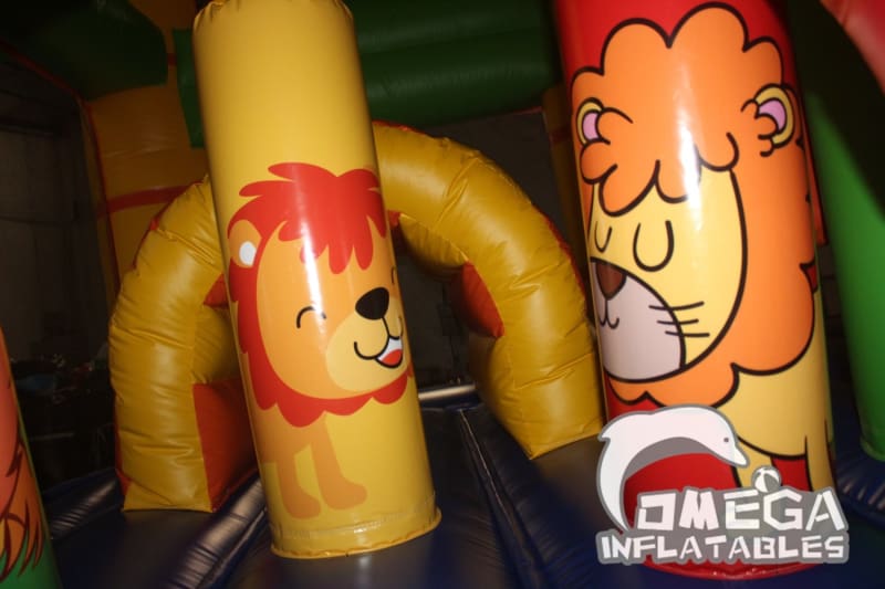 Inflatable Lion Combo with Roof